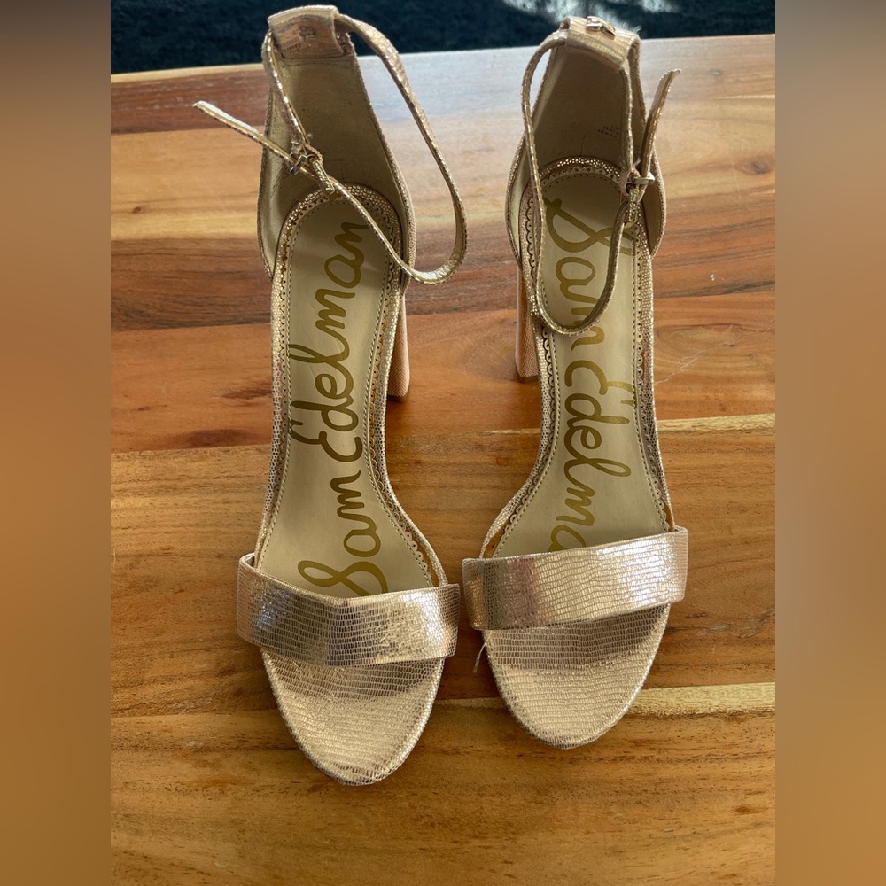 Sam Edelman Metallic ROSE Gold Heels